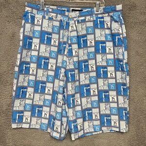 VTG Platinum Fubu Shorts Men's 2XL XXL Blue Fat Albert Gang Pocket Swimtrunks